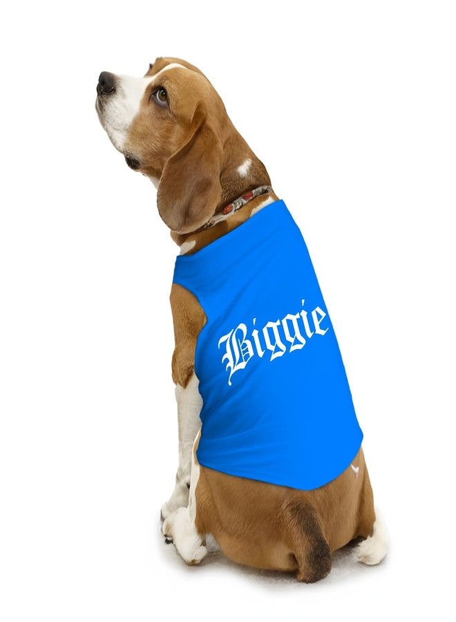 PawsIndia Biggie Dog T-Shirt - Sleeveless Cotton Pet Vest | Breathable Round Neck Dog Tank Top | Cute Printed Apparel for Dogs | Summer Dog Clothes for Small, Medium & Large Breeds - Image 1